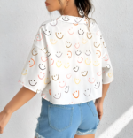 Summer Outfit Allover Print Drop Shoulder Shirt JC3