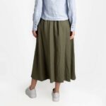 Green Summer Linen Skirt JC6