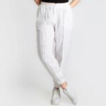 White Basic Linen Pants JC7