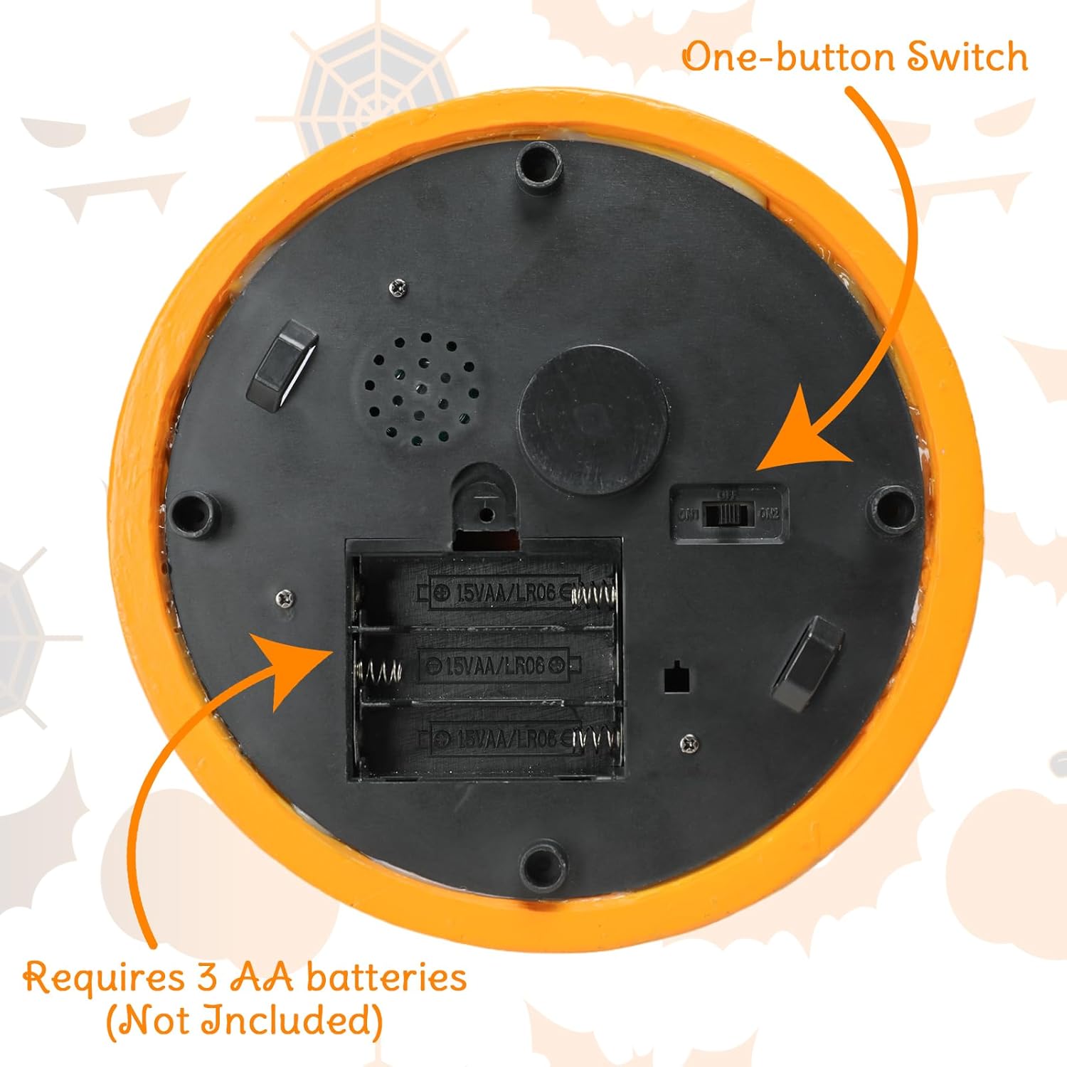 Aircity Halloween Ceramic Tree with LED Lights, Moving Train & Music, 10" Black Tabletop Decor