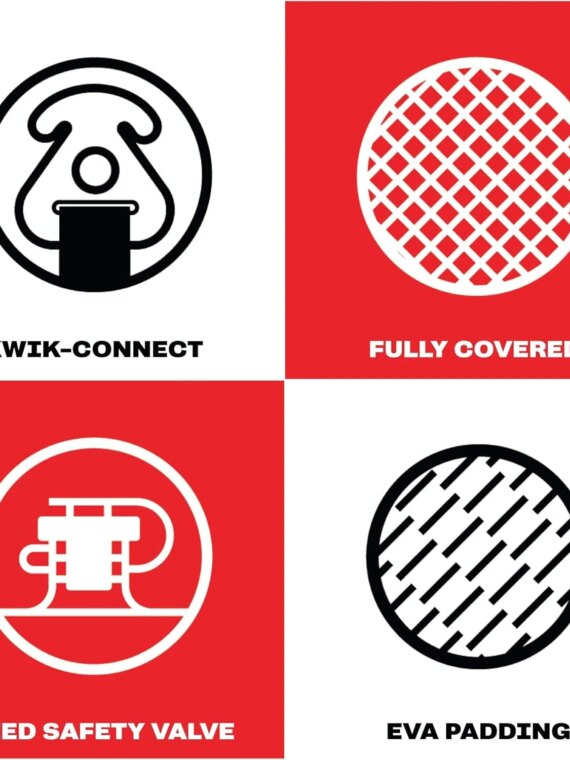 Airhead Slice 1-2 Rider Towable Tube for Water Sports with EVA Padding & Kwik-Connect