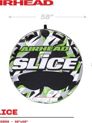 Airhead Slice 1-2 Rider Towable Tube for Water Sports with EVA Padding & Kwik-Connect