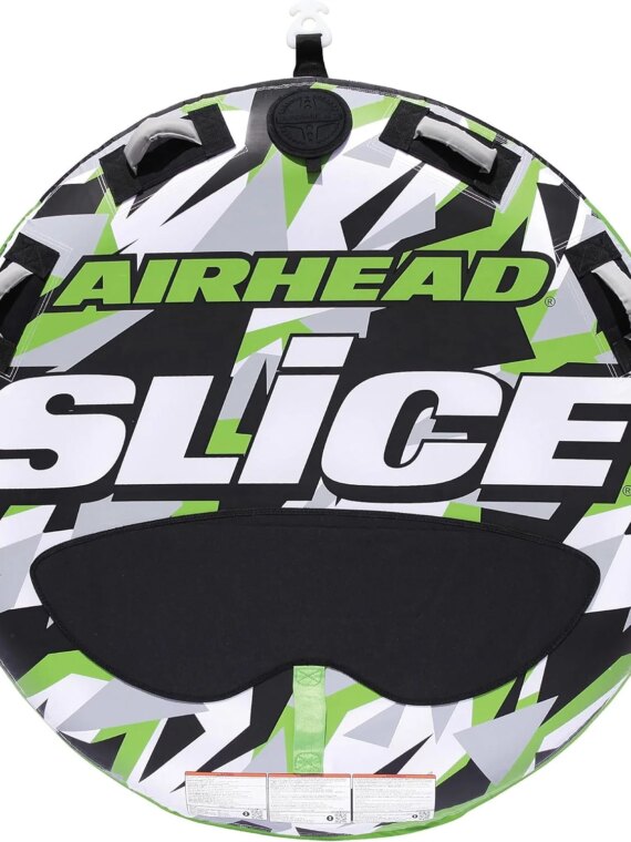 Airhead Slice 1-2 Rider Towable Tube for Water Sports with EVA Padding & Kwik-Connect