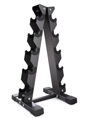 AKYEN Dumbbell Rack Stand – 480 lbs Capacity, Steel, Compact Design for 1-35 lbs Dumbbells, Home Gym Storage
