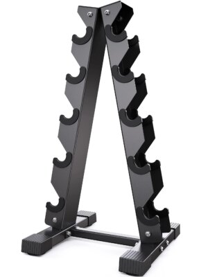 AKYEN Dumbbell Rack Stand - 480 lbs Capacity, Steel, Compact Design for 1-35 lbs Dumbbells, Home Gym Storage