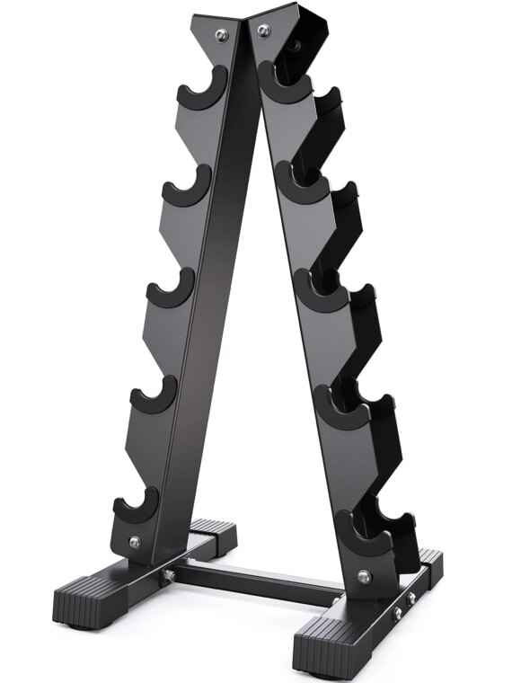 AKYEN Dumbbell Rack Stand - 480 lbs Capacity, Steel, Compact Design for 1-35 lbs Dumbbells, Home Gym Storage