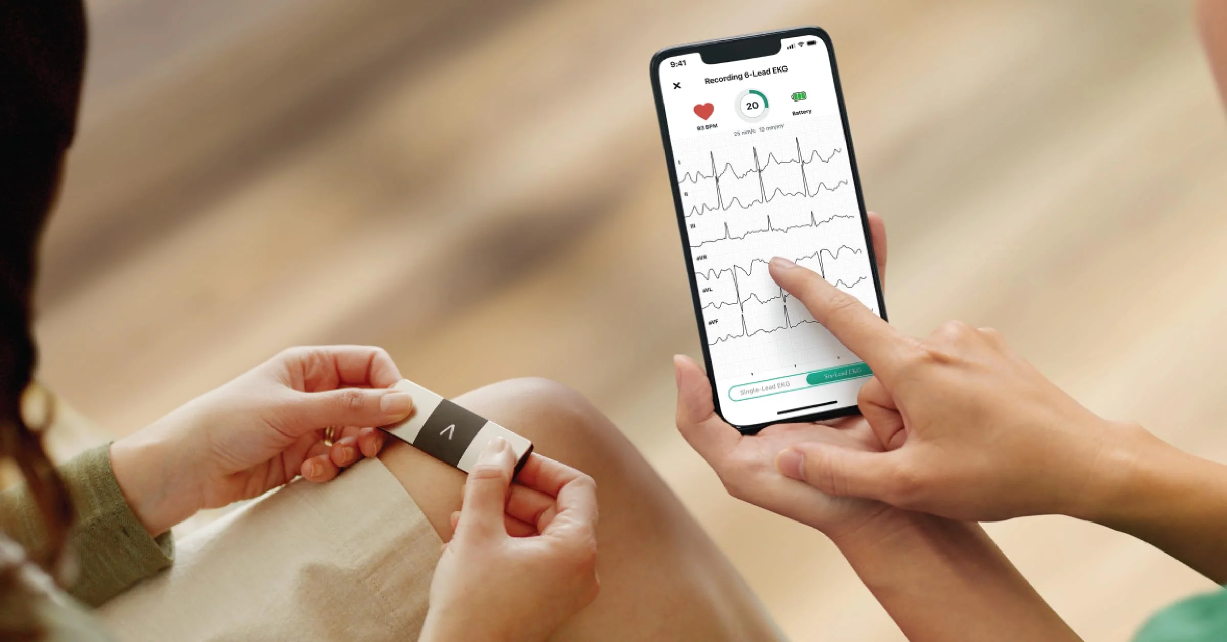 AliveCor KardiaMobile 6L Personal EKG Monitor, FDA-Cleared, Six-Lead, Smartphone Compatible, Detects AFib, Bradycardia, Tachycardia