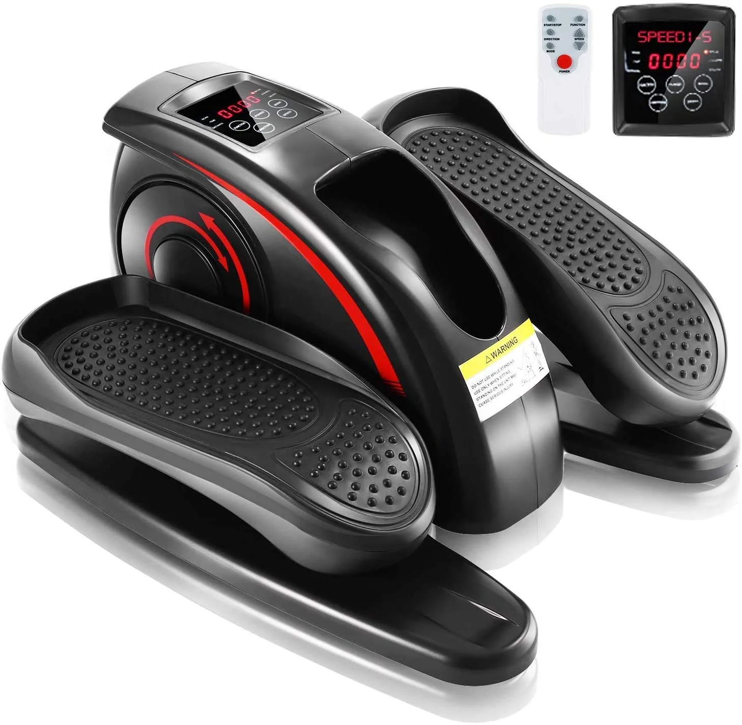 ANCHEER Under Desk Elliptical Machine, Electric & Manual, Digital Display, Quiet, Portable, Anti-Slip Pedals, Home/Office Fitness