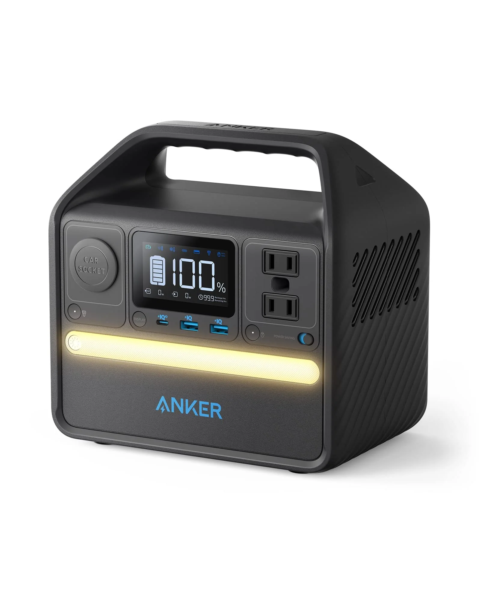 Anker 256Wh Portable Power Station, LiFePO4 Battery, 600W Output, USB-C, 6 Ports, Durable & Long-Lasting