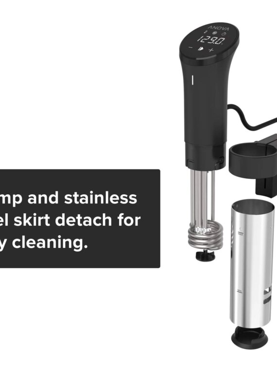 Anova Culinary Sous Vide Precision Cooker, 1000 Watts, App-Controlled, Water-Resistant, Perfect for All Meats & Vegetables