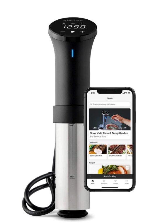 Anova Culinary Sous Vide Precision Cooker, 1000 Watts, App-Controlled, Water-Resistant, Perfect for All Meats & Vegetables