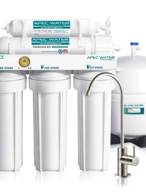 APEC Water 5-Stage Reverse Osmosis System, Removes 99% Impurities, USA-Made, WQA Certified, Includes Lead-Free Faucet