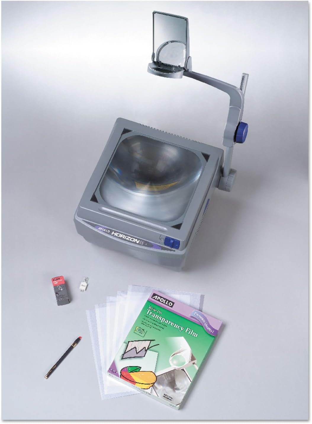 Apollo Horizon 2 Overhead Projector, 2000 Lumens, 10" x 10" Stage, School-Ready, 2-Year Warranty