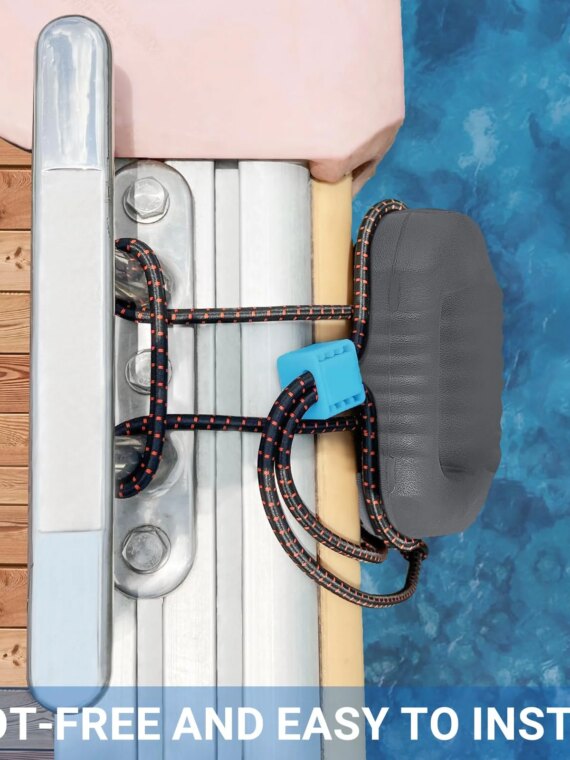 AWEMUFA Boat Fenders 2 Pack, Easy Install, Durable EVA, Secure Locking, 17.12"x8.27", Ideal for Yachts & Pontoon Boats