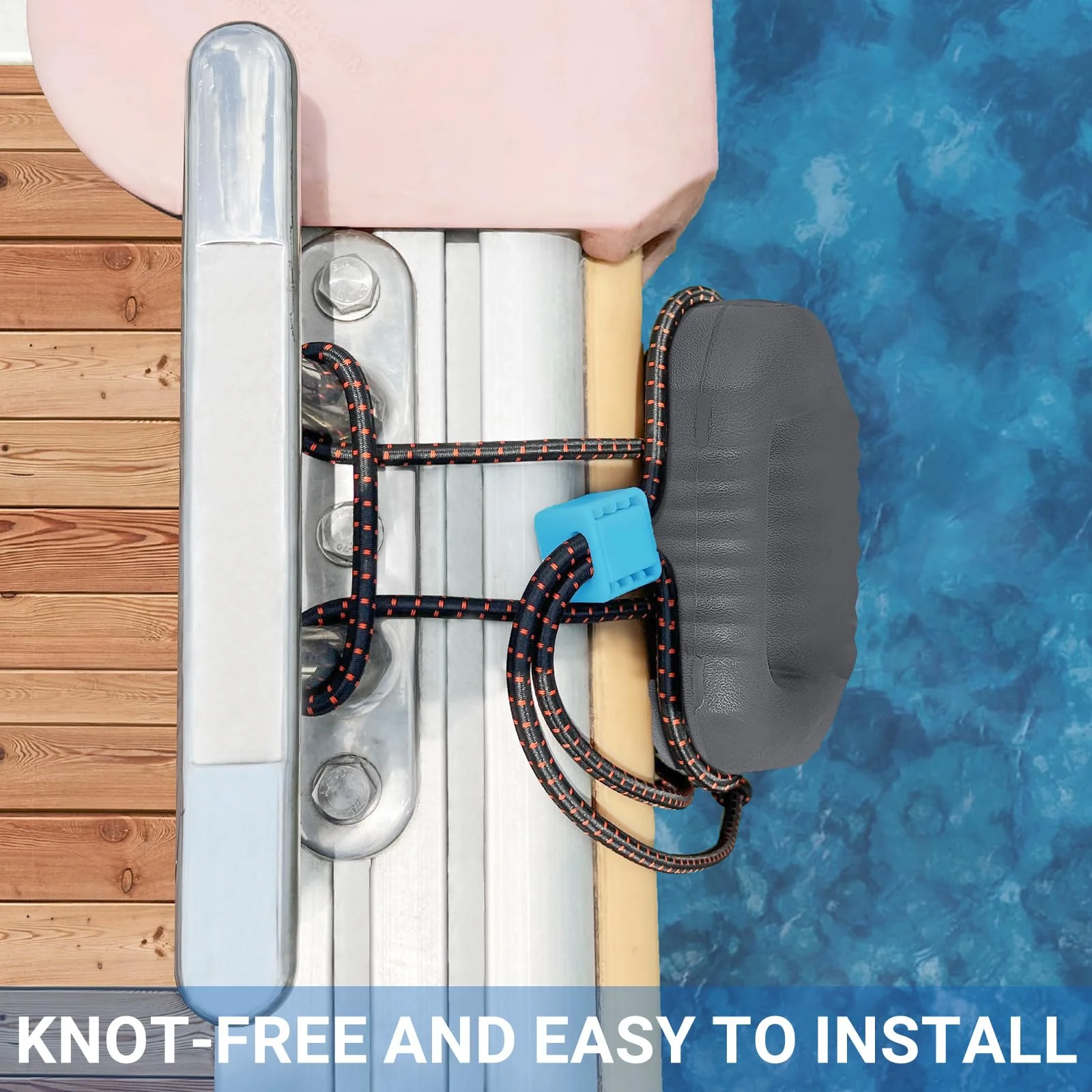 AWEMUFA Boat Fenders 2 Pack, Easy Install, Durable EVA, Secure Locking, 17.12"x8.27", Ideal for Yachts & Pontoon Boats