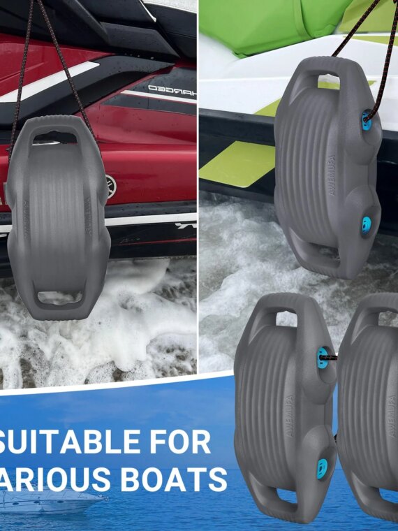 AWEMUFA Boat Fenders 2 Pack, Easy Install, Durable EVA, Secure Locking, 17.12"x8.27", Ideal for Yachts & Pontoon Boats