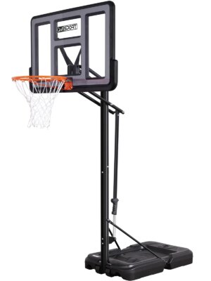 AWII SPORT Portable Basketball Hoop, Adjustable 4.8-10FT, Shatterproof 44" Backboard, Outdoor Use