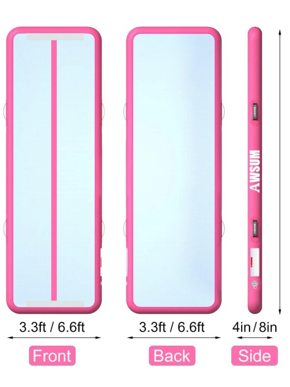 AWSUM 10ft Inflatable Gymnastics Tumbling Mat, Eco-Friendly PVC, Includes Air Pump