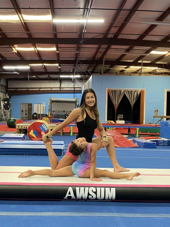 AWSUM 10ft Inflatable Gymnastics Tumbling Mat, Eco-Friendly PVC, Includes Air Pump