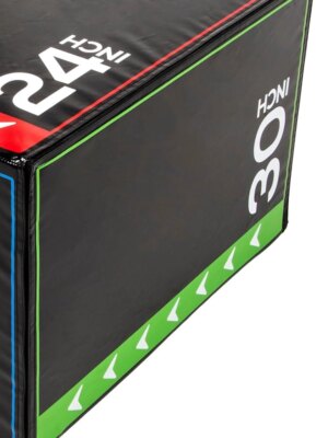 BalanceFrom 3-in-1 Rotatable Jump Box Trainer, Foam, Anti-Slip, Adjustable Heights, Plyometric Exercise