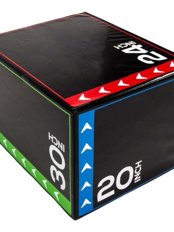 BalanceFrom 3-in-1 Rotatable Jump Box Trainer, Foam, Anti-Slip, Adjustable Heights, Plyometric Exercise