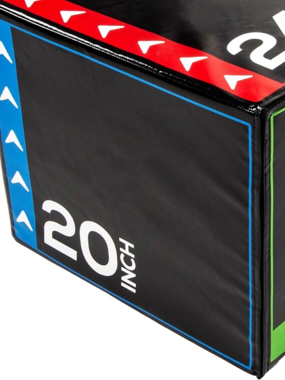 BalanceFrom 3-in-1 Rotatable Jump Box Trainer, Foam, Anti-Slip, Adjustable Heights, Plyometric Exercise