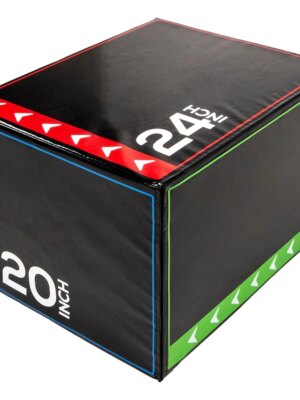 BalanceFrom 3-in-1 Rotatable Jump Box Trainer, Foam, Anti-Slip, Adjustable Heights, Plyometric Exercise