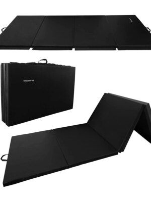 BalanceFrom GoGym 10'x4' Folding Gymnastics Mat, High-Density Foam, Durable Vinyl, Easy Clean, Connectable Panels