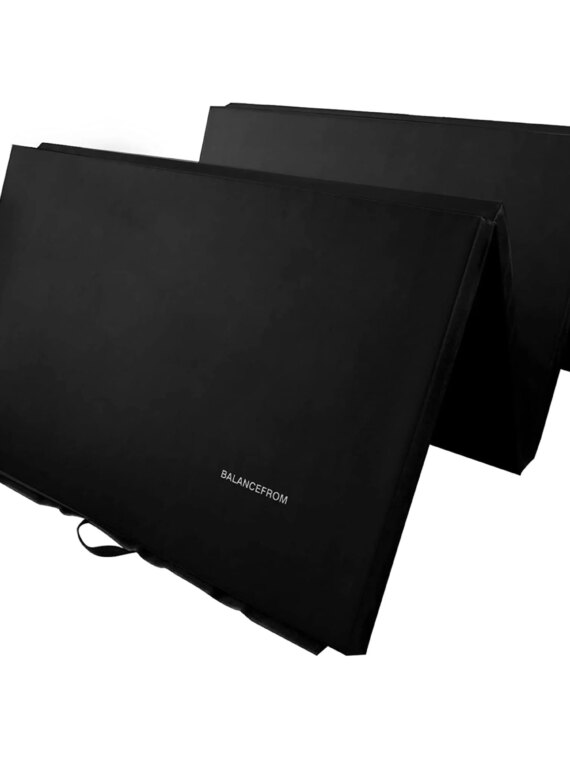 BalanceFrom GoGym 10'x4' Folding Gymnastics Mat, High-Density Foam, Durable Vinyl, Easy Clean, Connectable Panels