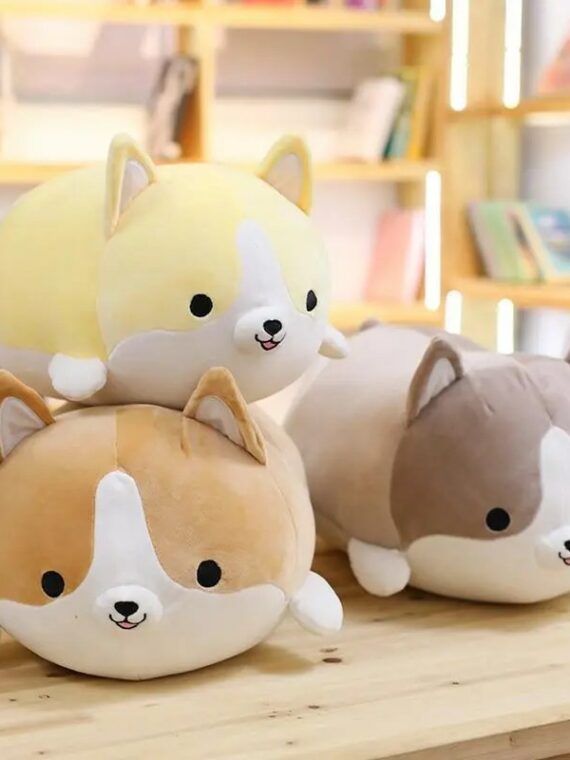 BarniePlush™ Corgi Puppy Pillow - Soft Cotton Stuffed Toy, 3 Colors & Sizes, Perfect Gift