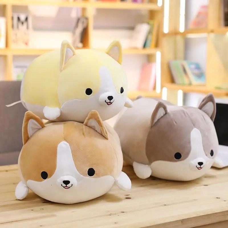 BarniePlush™ Corgi Puppy Pillow - Soft Cotton Stuffed Toy, 3 Colors & Sizes, Perfect Gift