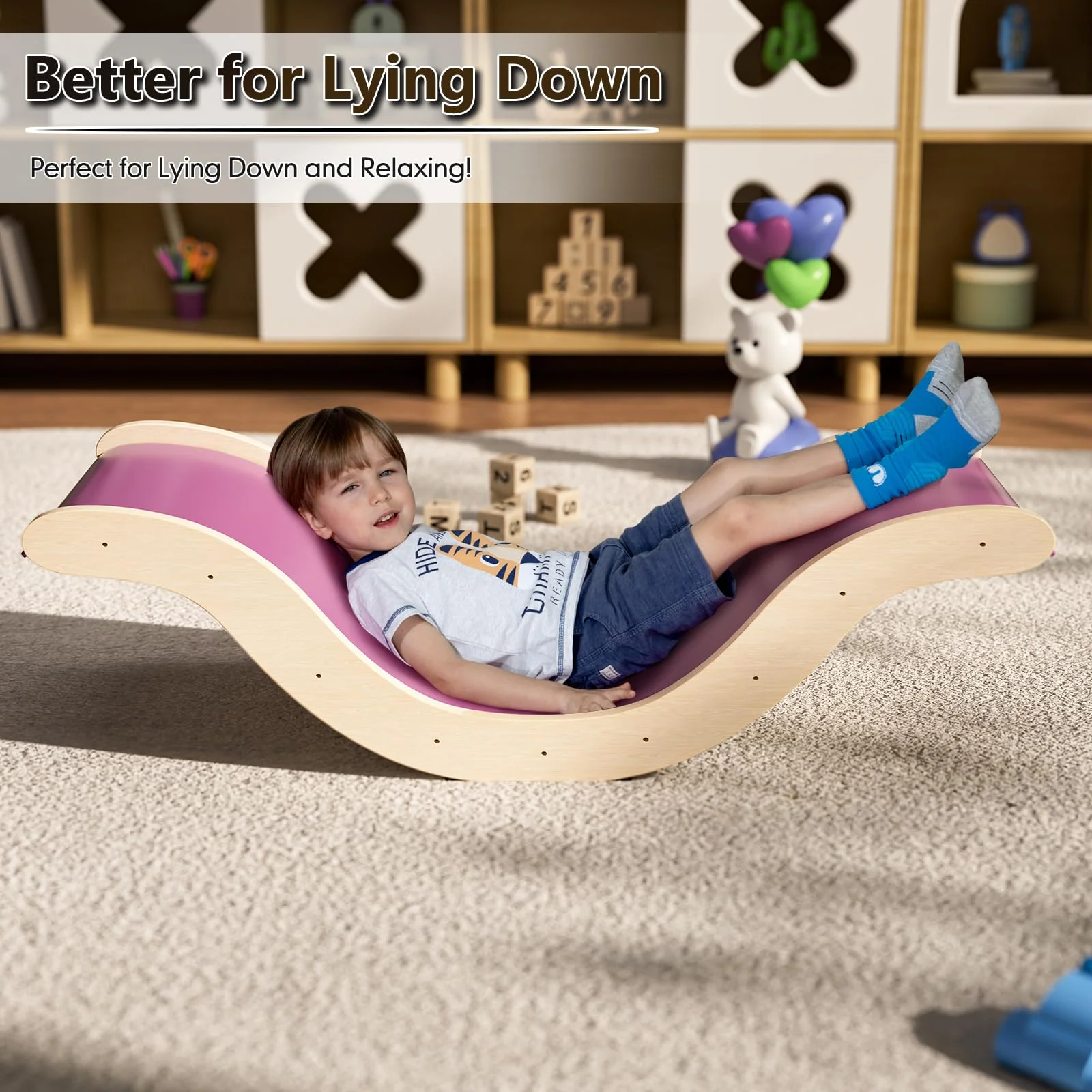 bbgroundgrm 5-in-1 Montessori Toddler Climbing Set, Solid Wood Indoor Climber, Foldable & CPSC Certified