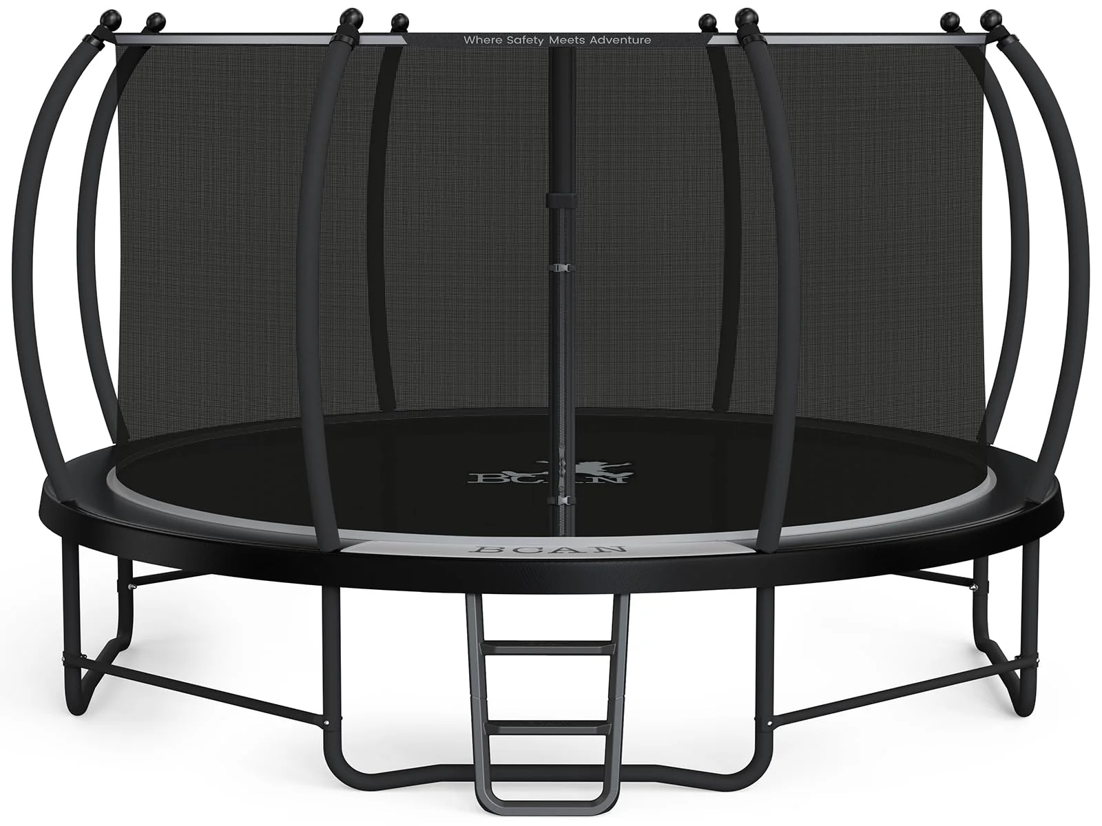 BCAN 14FT Recreational Trampoline with Safety Enclosure, ASTM Certified, 450 lbs Capacity, Easy Setup, Rust-Resistant Frame