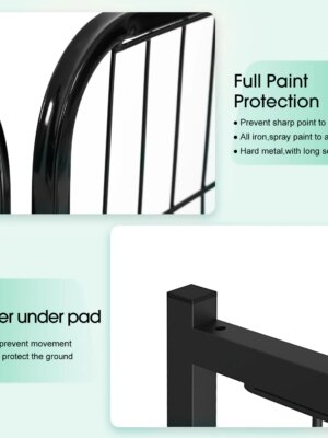 BestPet 40″ Metal Dog Playpen, 16 Panels, Indoor/Outdoor, Adjustable & Easy Setup