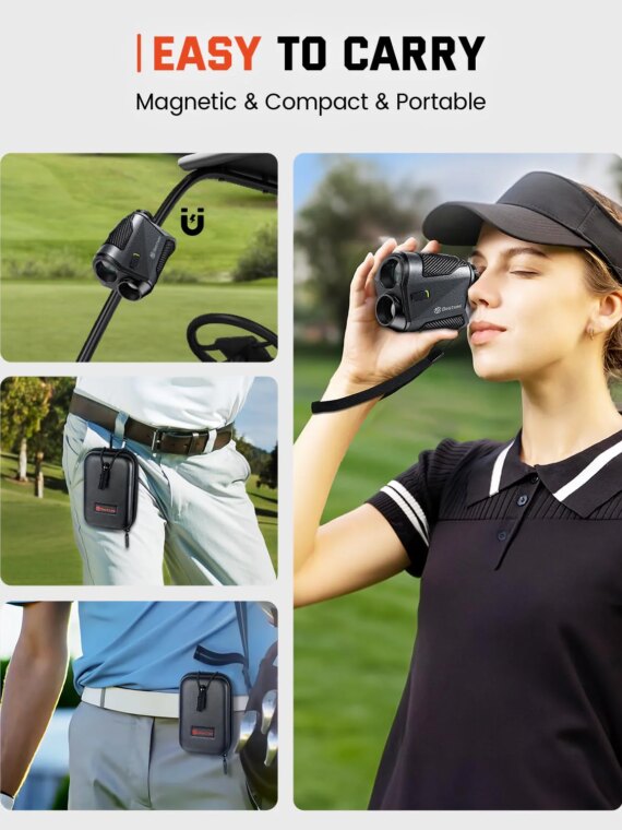 Bestsee Golf Rangefinder with Slope, 1200 Yards, High Accuracy, Flagpole Lock, USB-C Rechargeable
