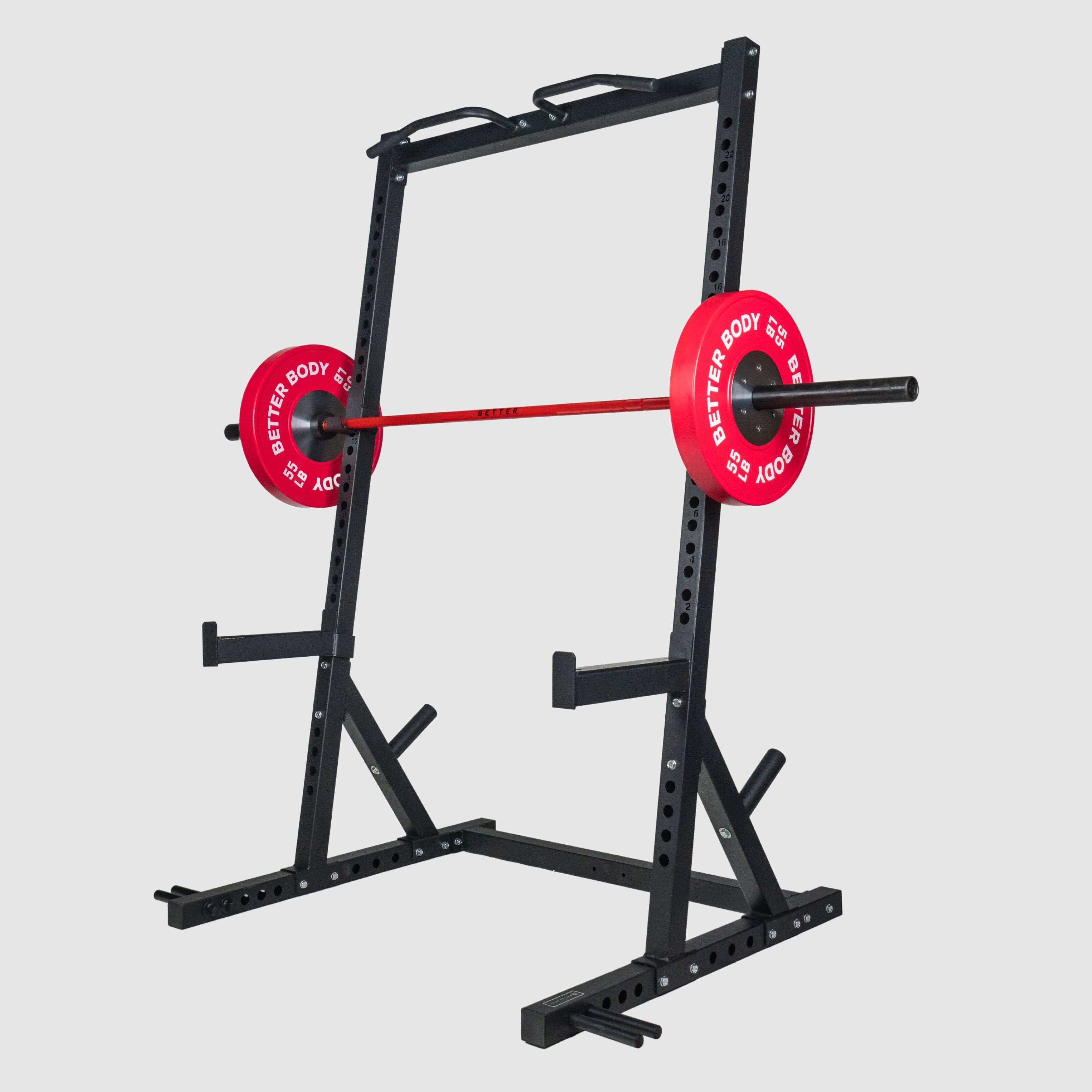 Better Body Home Gym Power Bundle: Incline Squat Rack, 10-55lbs Plates, Competition Barbell, Adjustable Bench, Collars