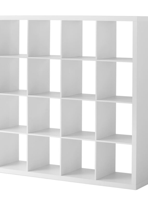 Better Homes & Gardens 16-Cube Storage Organizer, White Texture, Modern Design, Easy Assembly