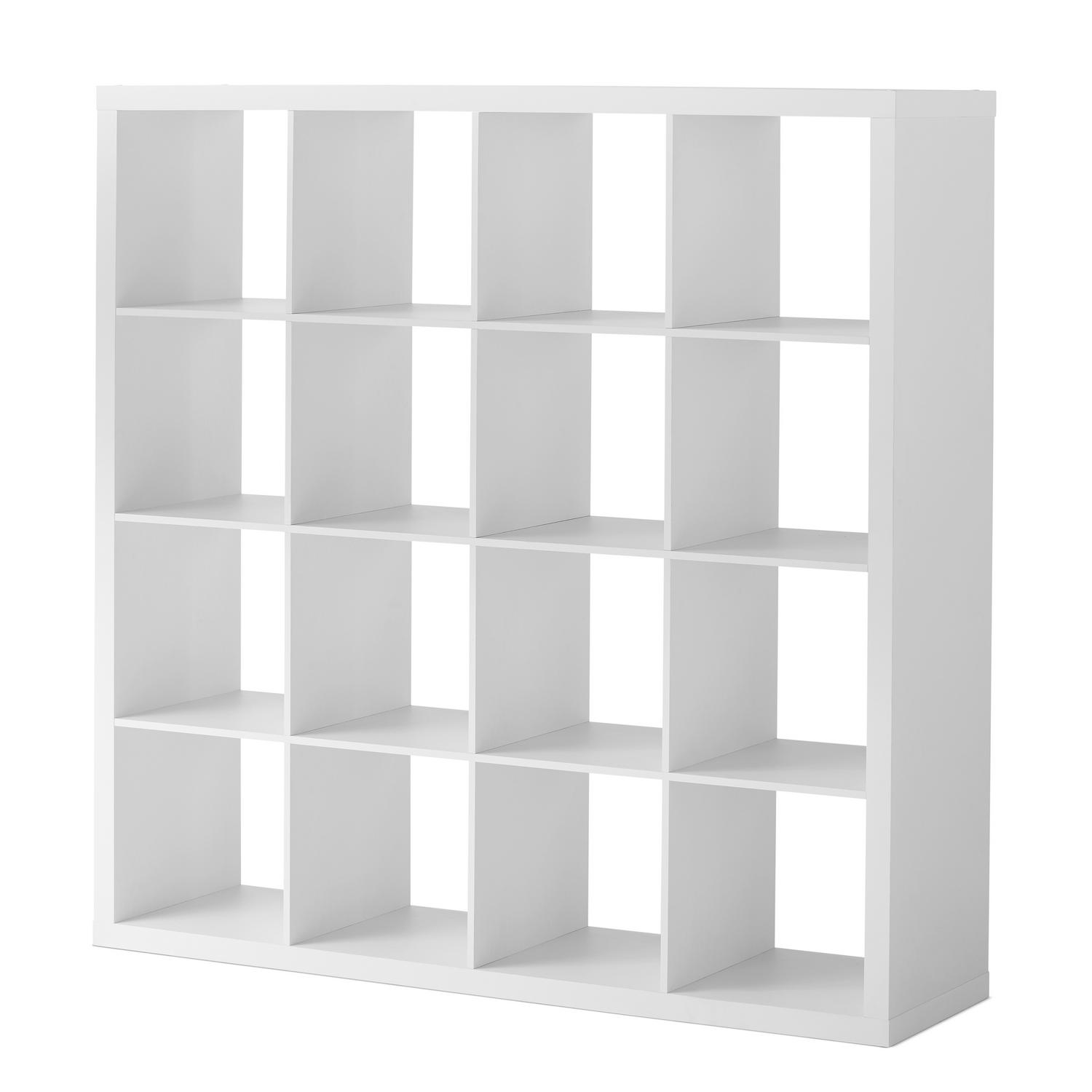 Better Homes & Gardens 16-Cube Storage Organizer, White Texture, Modern Design, Easy Assembly