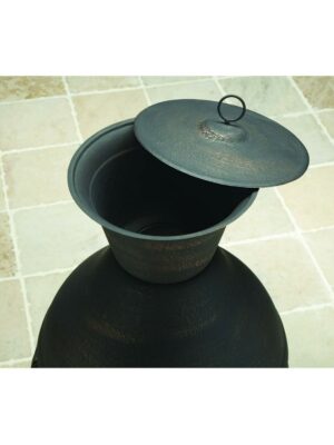Better Homes & Gardens Antique Bronze Cast Iron Wood-Burning Chiminea with Cover