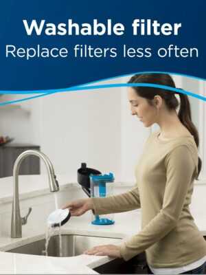 BISSELL Power Force Compact Bagless Vacuum 2112, Lightweight Multi-Surface Cleaner with High Reach Wand and Washable Filter