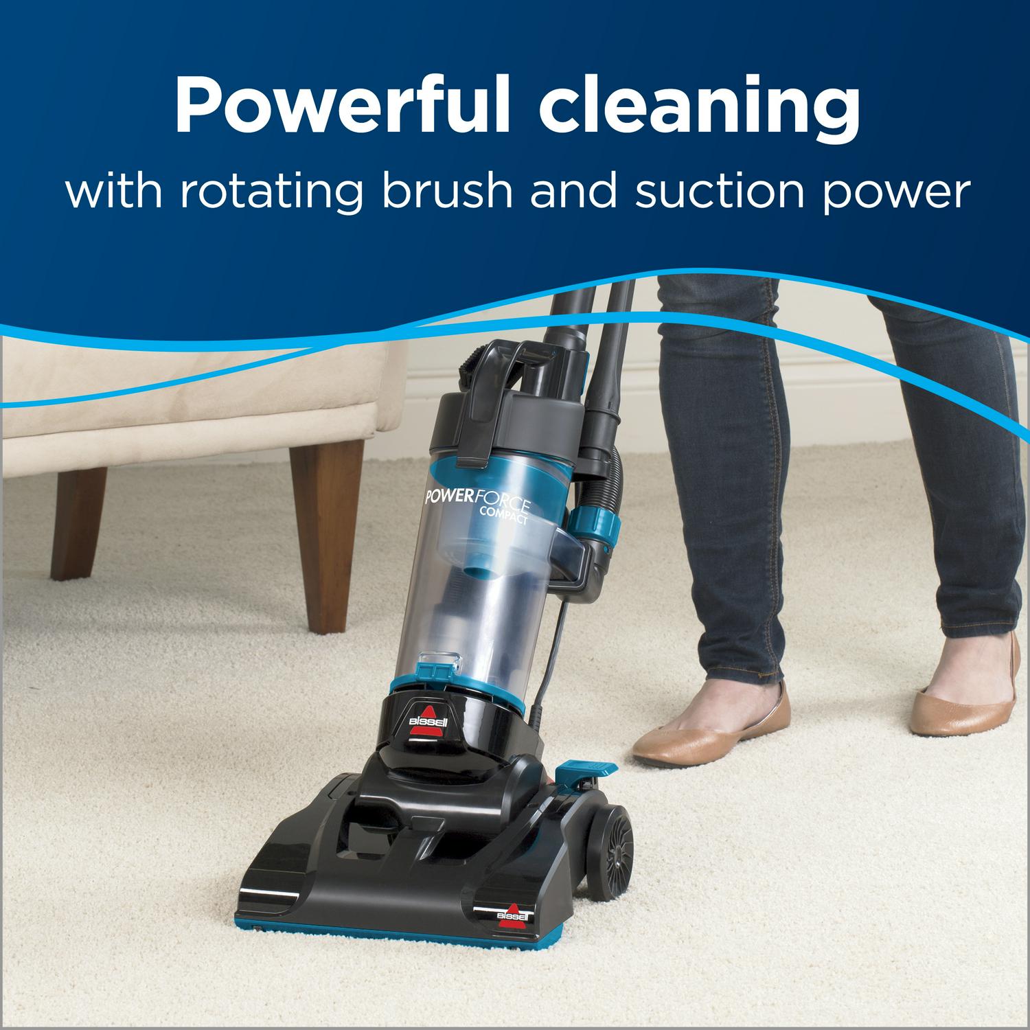 BISSELL Power Force Compact Bagless Vacuum 2112, Lightweight Multi-Surface Cleaner with High Reach Wand and Washable Filter