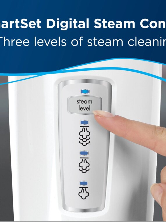 Bissell Power Fresh Steam Mop, Hard Floor Cleaner with Easy Scrubber, Adjustable Steam, 23-ft Cord, Includes Pads & Fragrance Discs