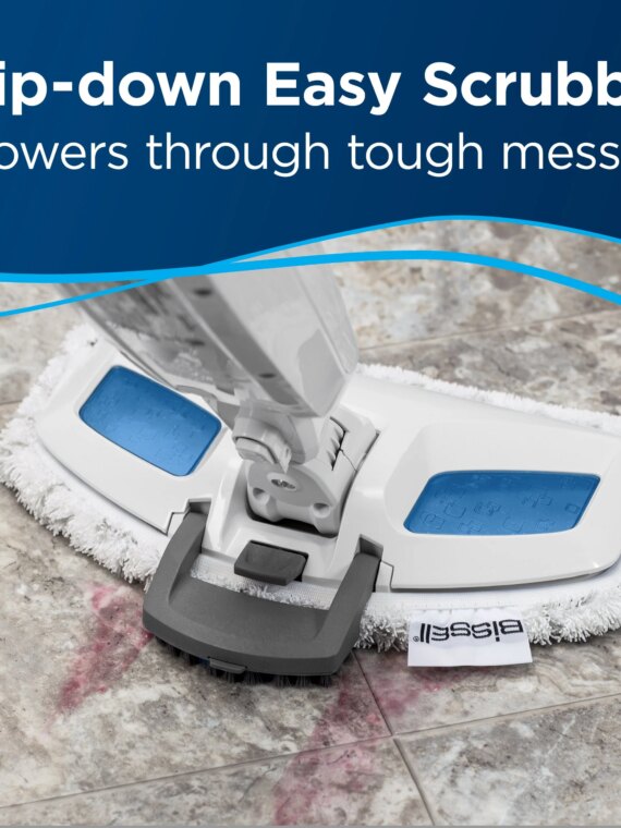Bissell Power Fresh Steam Mop, Hard Floor Cleaner with Easy Scrubber, Adjustable Steam, 23-ft Cord, Includes Pads & Fragrance Discs