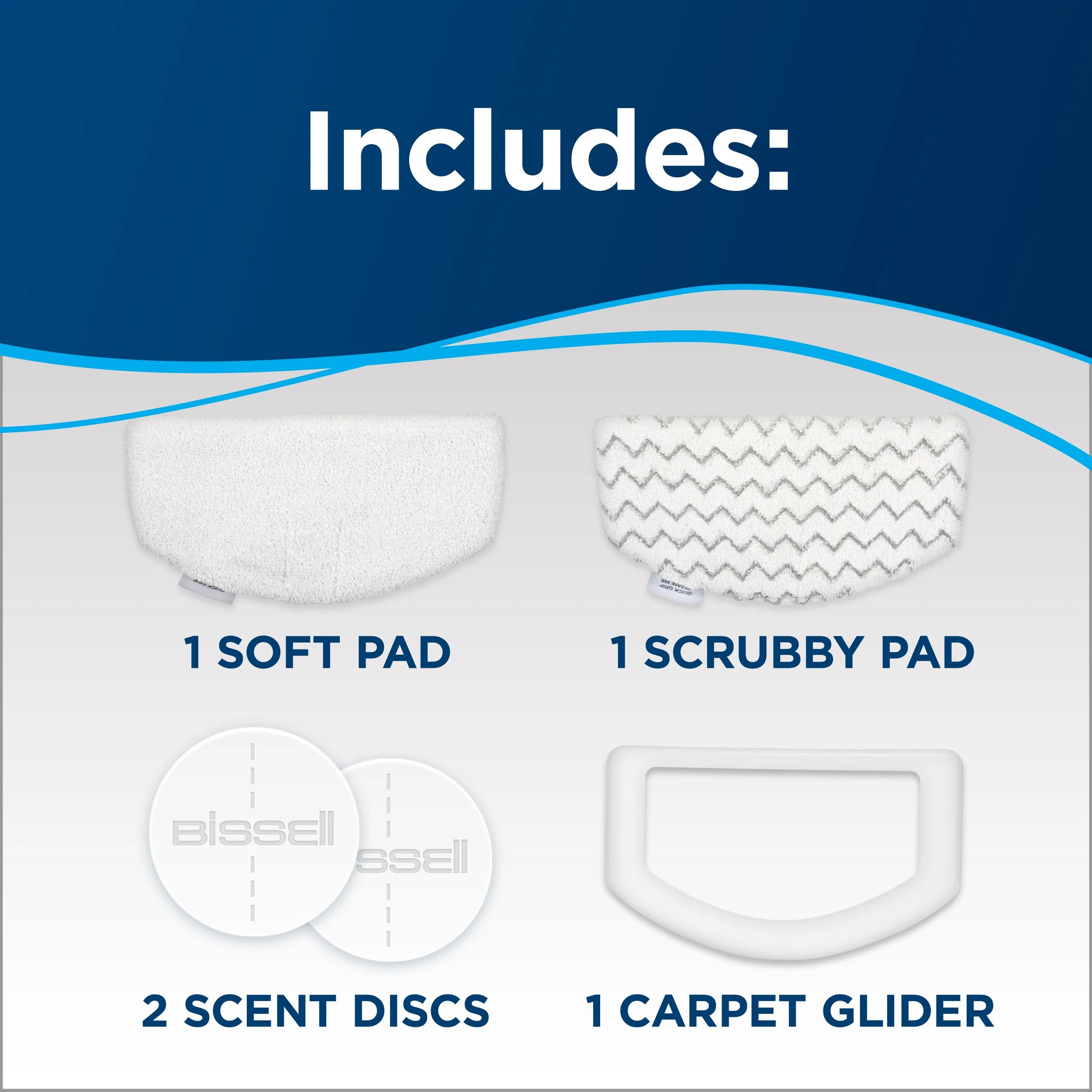 Bissell Power Fresh Steam Mop, Hard Floor Cleaner with Easy Scrubber, Adjustable Steam, 23-ft Cord, Includes Pads & Fragrance Discs