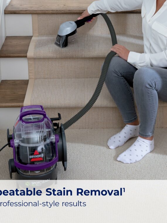 BISSELL SpotClean Pet Pro Portable Carpet Cleaner, 5.7 Amp, Stain Trapper Tool, OXY Formula