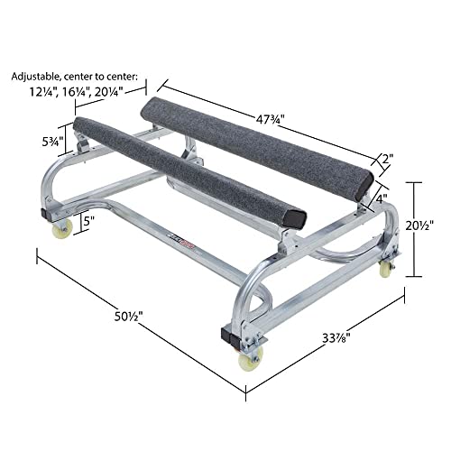 Black Widow Adjustable Personal Watercraft Dolly, 1,000 lb Capacity, Rust-Proof Steel, for Jet Skis & Boats