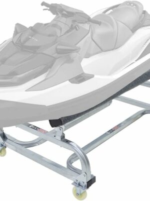 Black Widow Adjustable Personal Watercraft Dolly, 1,000 lb Capacity, Rust-Proof Steel, for Jet Skis & Boats