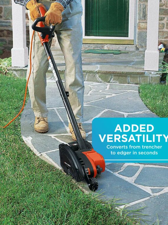 BLACK+DECKER 12 Amp 2-in-1 Edger & Trencher, Adjustable Blade, Heavy Duty, Versatile Use
