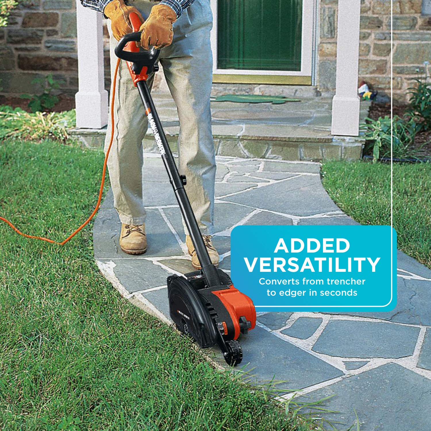 BLACK+DECKER 12 Amp 2-in-1 Edger & Trencher, Adjustable Blade, Heavy Duty, Versatile Use