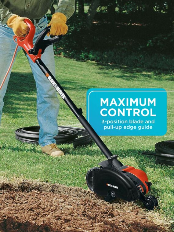 BLACK+DECKER 12 Amp 2-in-1 Edger & Trencher, Adjustable Blade, Heavy Duty, Versatile Use